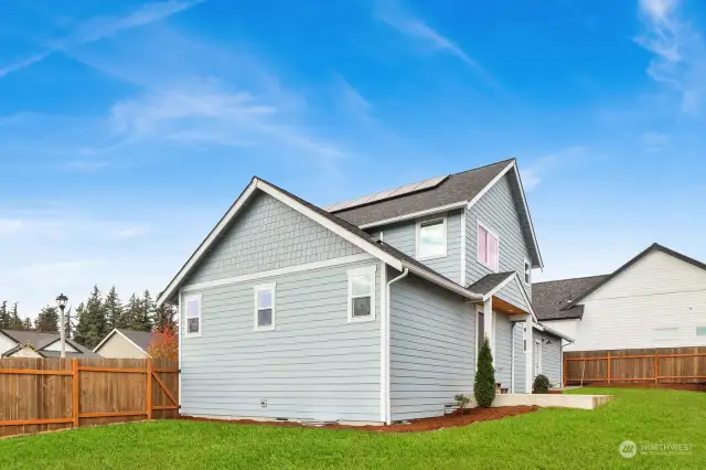 The back yard is fully fenced adding privacy and protection.