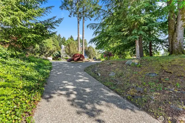 Entering this property feels like you are driving into a circular driveway of an estate.