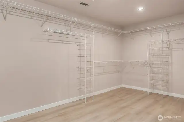 Primary massive walk-in closet