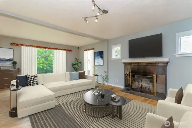 Living Room Virtually Staged