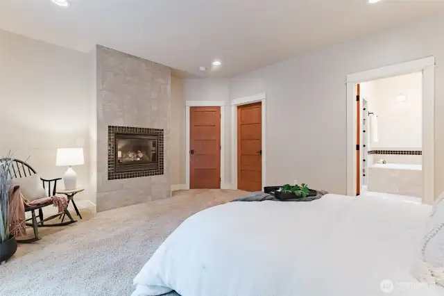 The bedroom is a large area that can easily accomadate large furiture