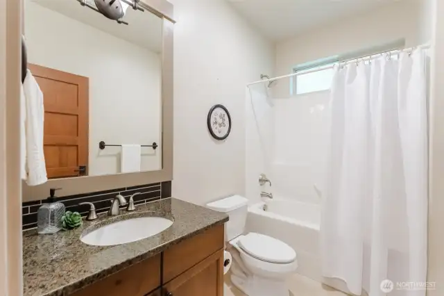 2nd full bathroom on the main floor just outside the guest bedroom.