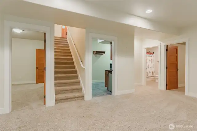 Lower level with room to spread out!