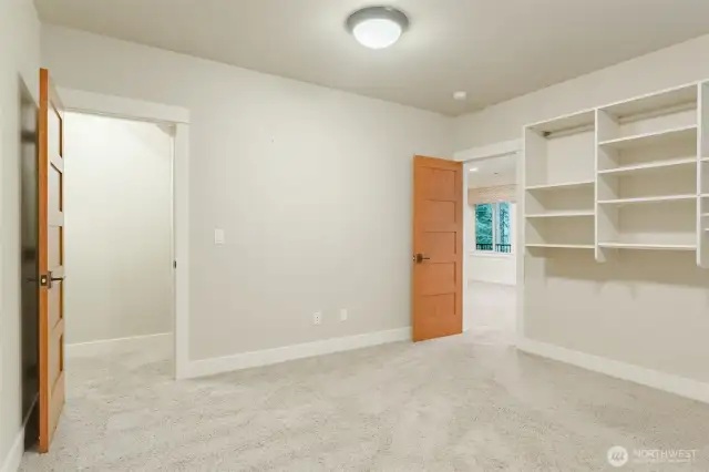 One of two lower level bedrooms