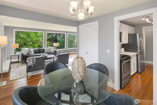 Dining space off of kitchen