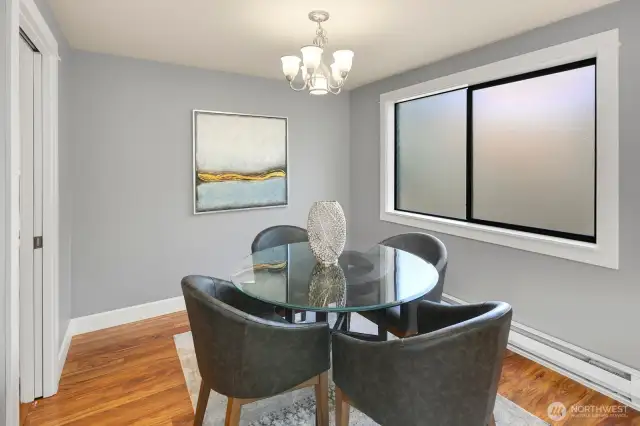Dining space off of kitchen