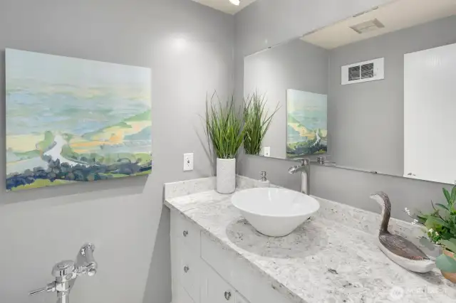 Hallway powder room