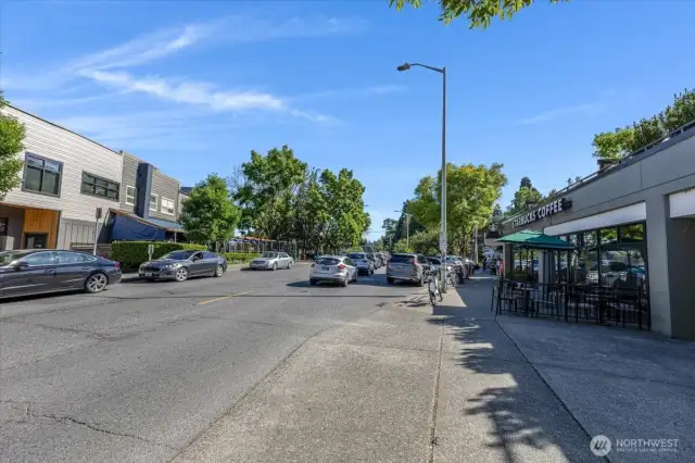 Local restaurants and coffee shops just down the street