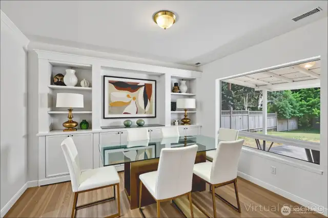 Dining room virtually staged