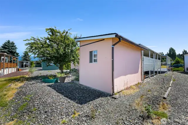 Power & insulation inside storage shed!