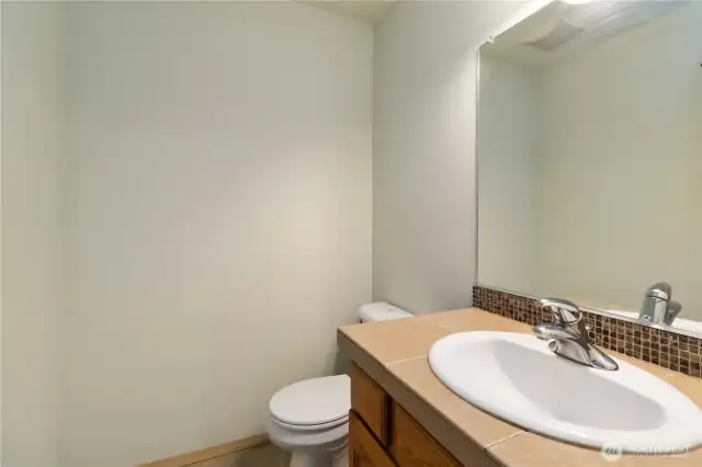 Half bath right next to front door