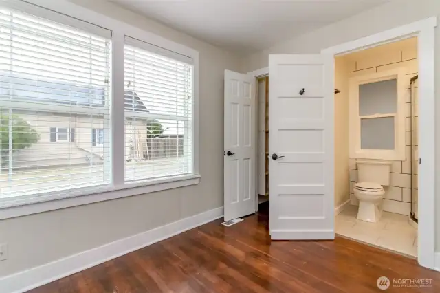Primary bedroom with beautiful 3/4 bathroom.