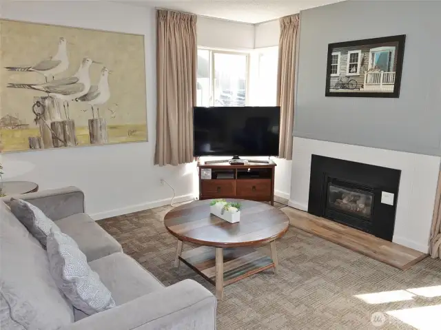 Living Room w/ propane fireplace.