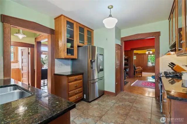 Spacious updated kitchen.