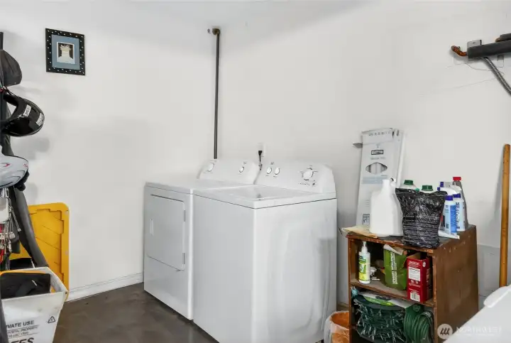 Washer/Dryer located in the garage