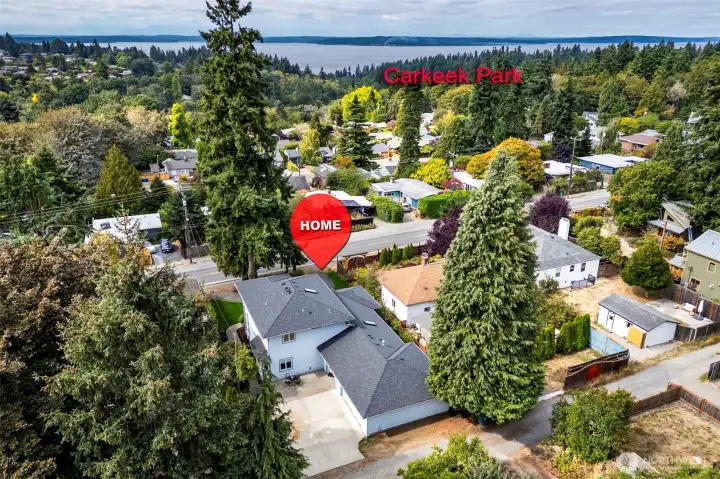 Wonderful Broadview location offers convenience and is nearby Carkeek Park.
