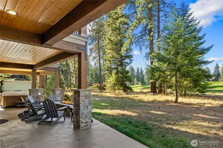 Steps from Prospector Golf Course amenities. Watch golfers and wildlife right from your backyard.