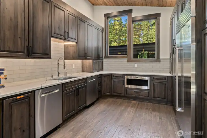 Stainless steel appliances ready for gourmet cooking.