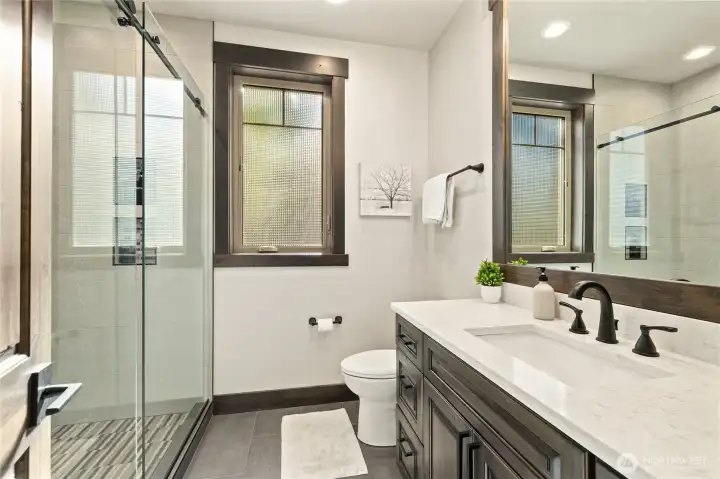 3/4 bath with shower.