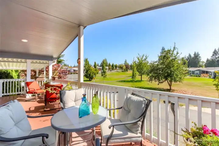 View of Golf From your Covered Deck!