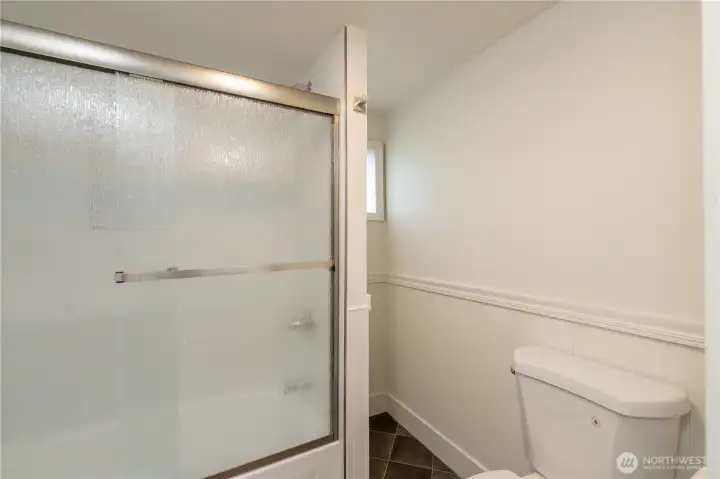 New Tile Surround in Hall Bathroom