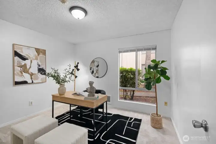 The third bedroom provides flexible use—perfect for an office, bonus room, or space tailored to your lifestyle.