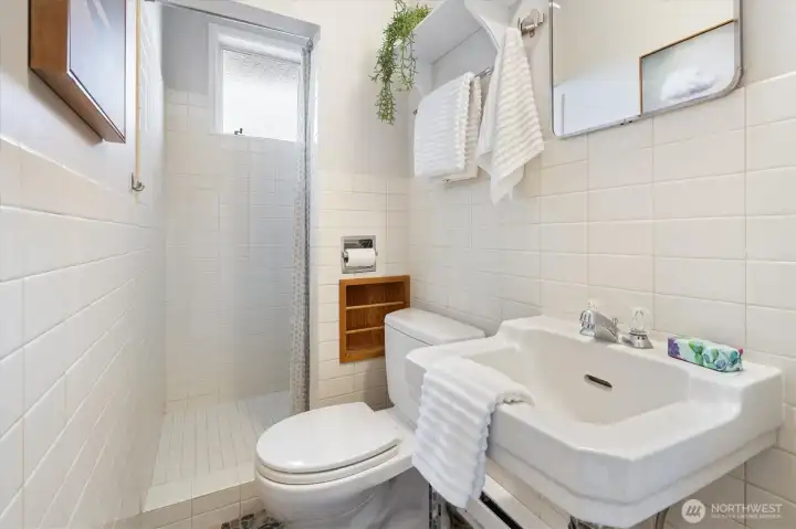 This 3/4 bathroom adds a bonus for the 2nd bathroom in the home.