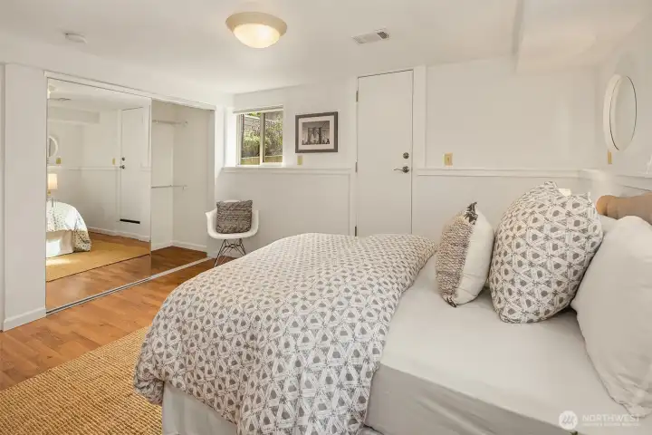 The downstairs bedroom.