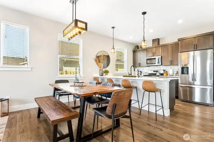 Open floor plan with space for dining and relaxing