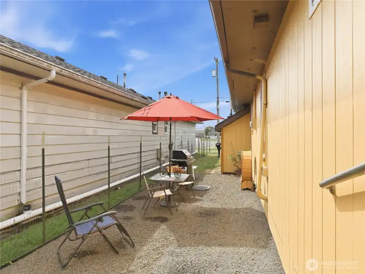 Patio located in back of property.