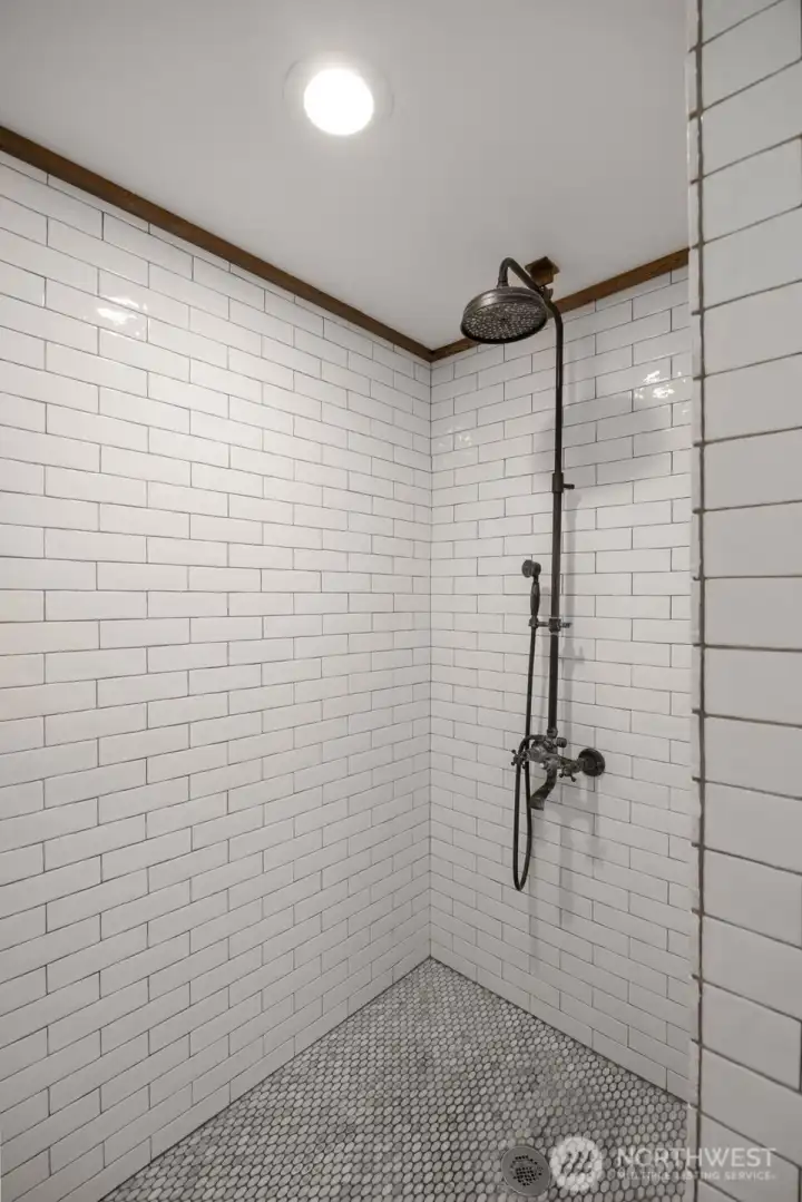 huge walk-in shower