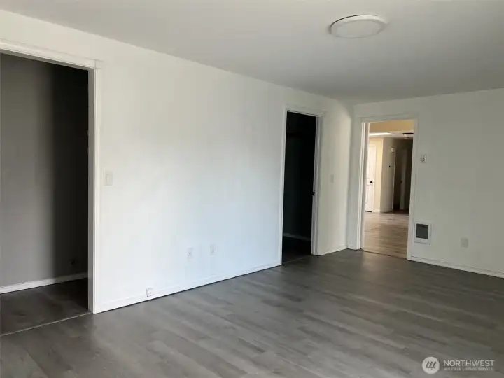 back bonus room that leads to back yard