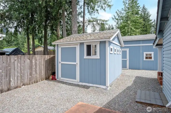 Great shed area providing convenient extra storage space for tools, outdoor equipment, and seasonal items. Great shed area providing convenient extra storage space for tools, outdoor equipment, and seasonal items.