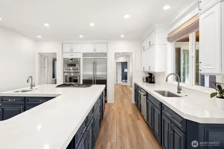 Newer cabinet paint, hardware and counters Newer cabinet paint, hardware and counters