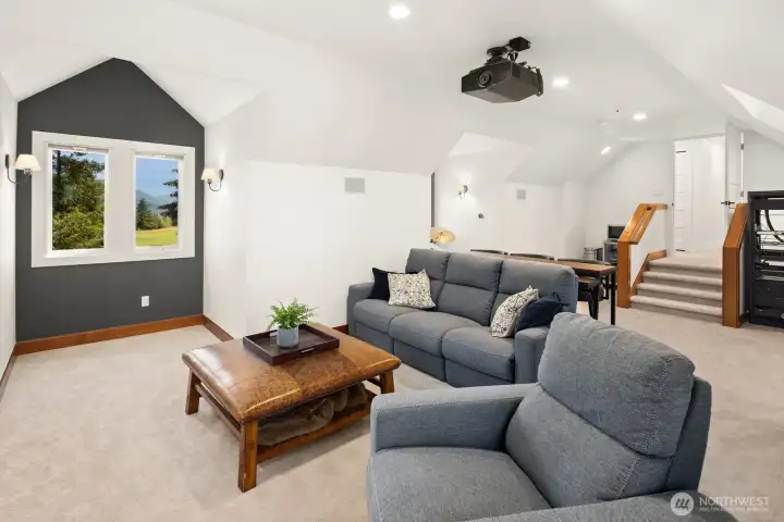Home Theater upgraded in 2023 and conveys with home Home Theater upgraded in 2023 and conveys with home