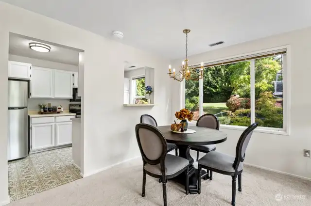 Dining area next to the Kitchen with Large Window