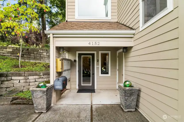 Another View of the Main Entrance. Access to the condo is through this entrance or through the garage. All with no stair access.