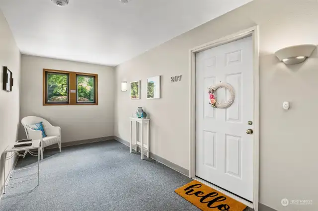 Entrance to the condo inside the building.