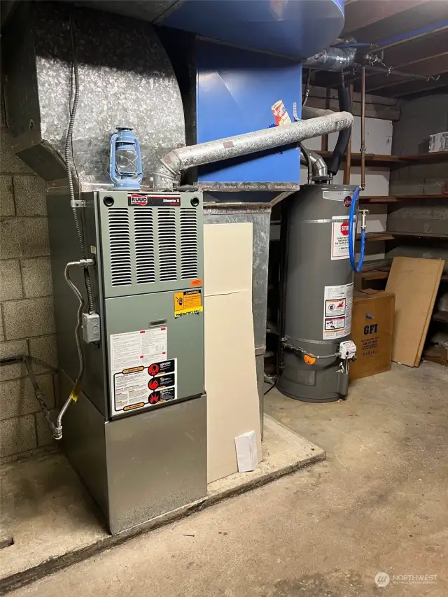 Gas furnace and 2019 water heater