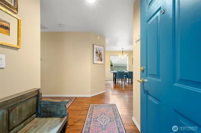 Step inside the entry door to a superbly well maintained one-level home in the coveted 55+ community of Park Place North.