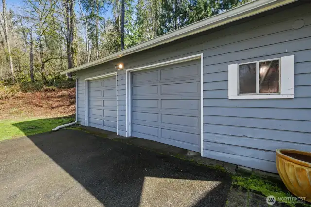 Detached 2 Car Garage plus Space for RV/Toy Parking