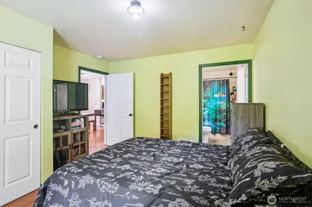 Primary with views to the private bathroom