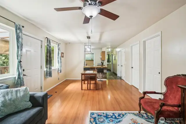 Formal dining area between the kitchen & living room.