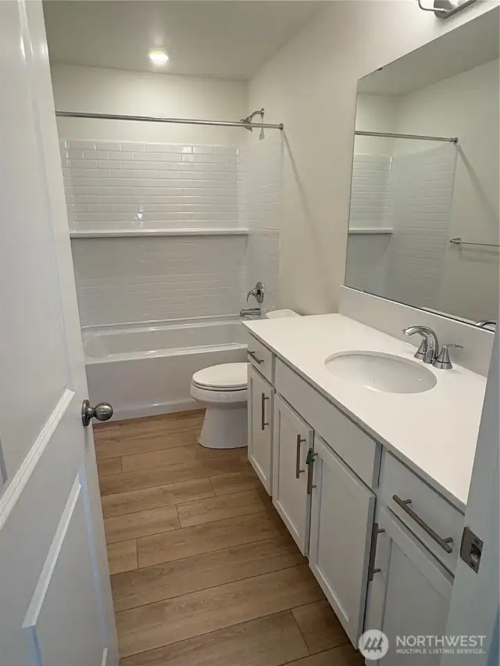 Secondary Bath on the second floor