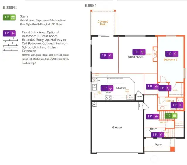 Flooring diagram
