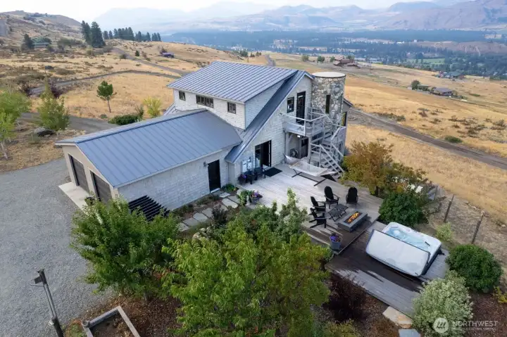 Private and secure 5 Acre, 3 bed 3 bath home forever.  Double attached Garage. Shop/ Barn.
