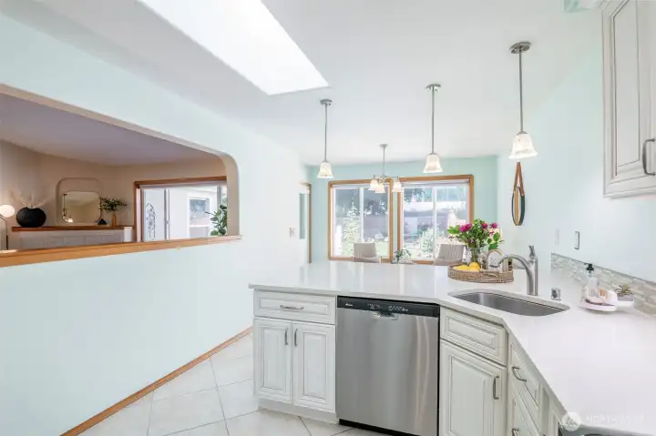 Pantry space in laundry room for even more storage.
