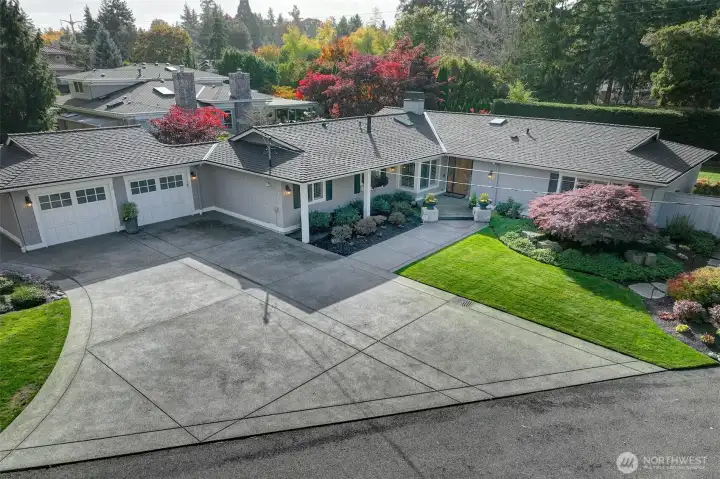 Lots of parking besides your 2 car garage.