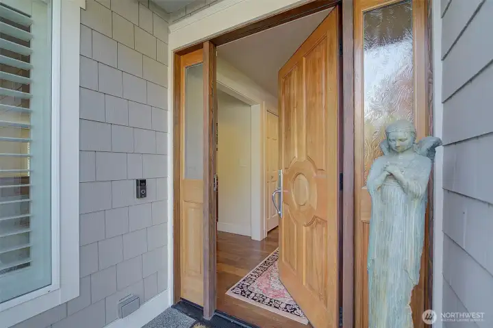 Beautiful entrance welcomes you home.