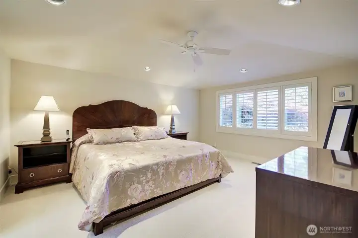 Huge primary with an unbelievable walk in closet!